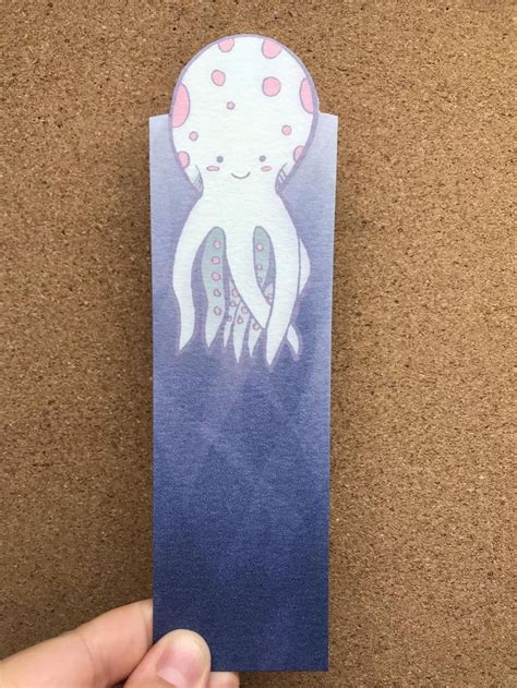 cute octopus bookmarks ocean place holder beach book marks etsy in 2020 cute octopus book