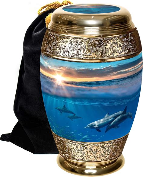 Ocean Tranquility Cremation Urns For Human Ashes Adult For Funeral Burial Niche