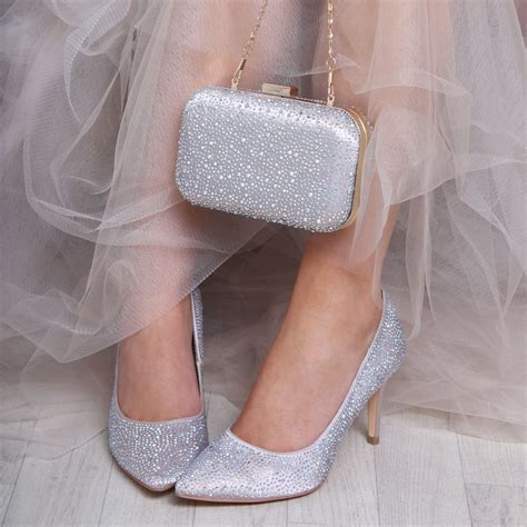Perfect Bridal Sammy Taupe Crystal Studded Clutch Bag
