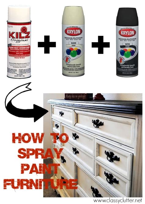 How To Spray Paint Furniture Classy Clutter