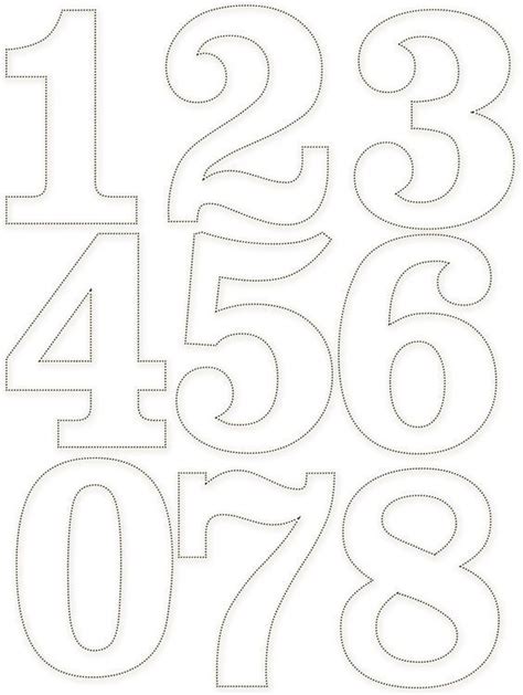 Dotted Numbers Download Stencils Printables Templates Stencils