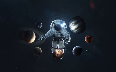White Astronaut Suit 500px Space Space Art Solar System Hd