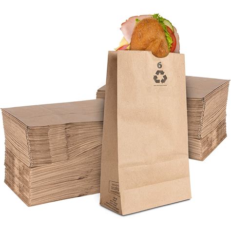 Stock Your Home 6lb Kraft Brown Paper Lunch Bags 200 Count Walmart