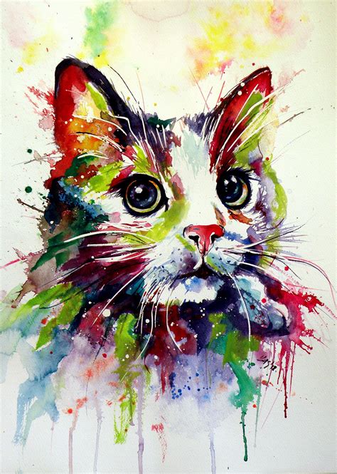 Account Suspended Cat Painting Animal Paintings Watercolor Cat
