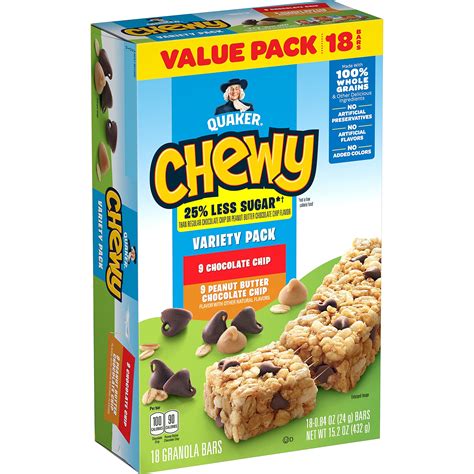 Buy Quaker Chewy Granola Bars Less Sugar Flavor Variety Pack