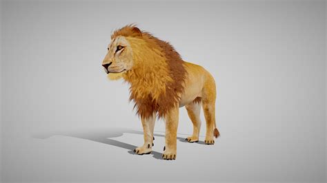 Sketchfab Lion The King Textured Hair Preview