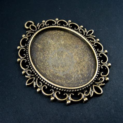 10pcs 30x40mm Setting Victorian Oval Bezels Tray Base Vintage Etsy