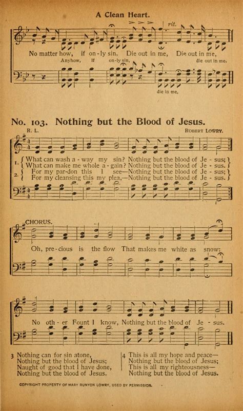 Best Hymns No For Services Of Song In Christian Work What Can Wash Away My Sin