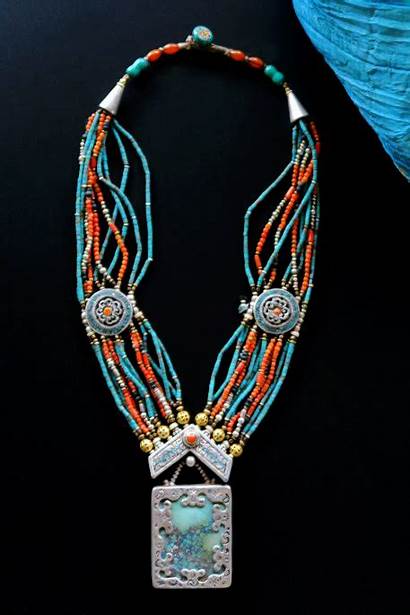 Tibetan Turquoise Necklace Jewelry Nepal Silver Kind