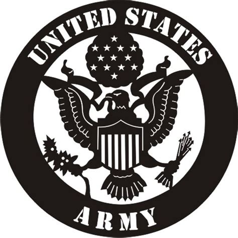 Black And White Army Logo Army Military