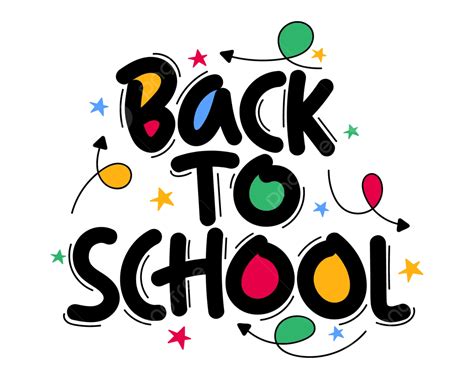 Back To School Word Vector Back To School Png And Vector With