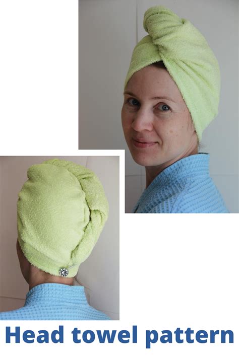 Head Towel Turban Sewing Pattern Tutorial Pdf Etsy Sewing Patterns