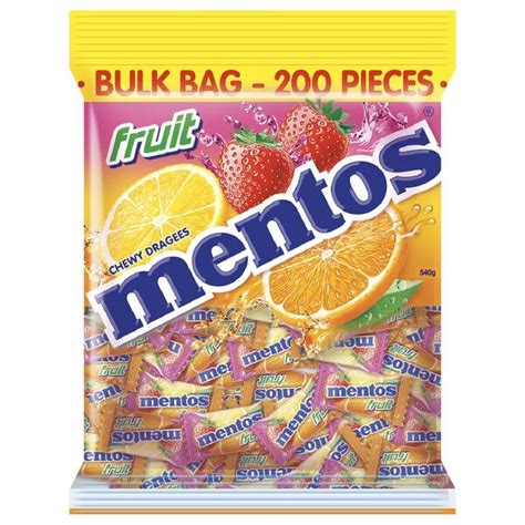Mentos Fruit Individually Wrapped 200 Pack Officeworks