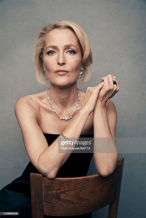 Actor Gillian Anderson Is Photographed At Ee British Academy Film