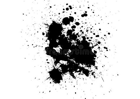 Abstract Black Ink Splatter Background Illustration Design Stock
