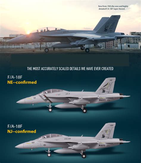 The upgrades have evolved to complement other u.s. FMS F/A-18F Super Hornet 70mm PNP RC Airplane