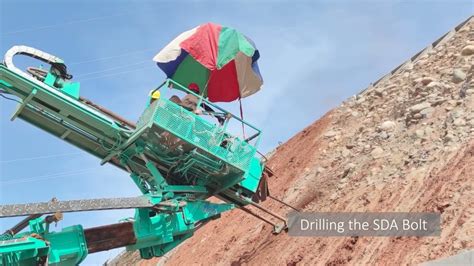 Stabilize The High Slope By Self Drilling Rock Bolt So Fast Youtube
