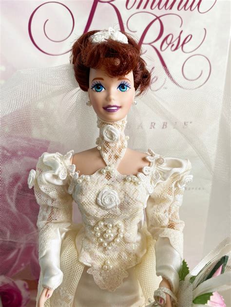 Romantic Rose Bride Porcelain Barbie Doll Limited Edition Etsy