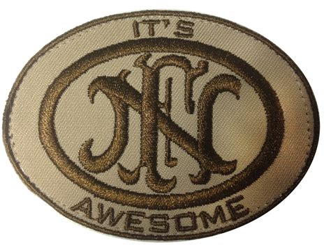 Fn Awesome Embroidered Velcro Morale Patch