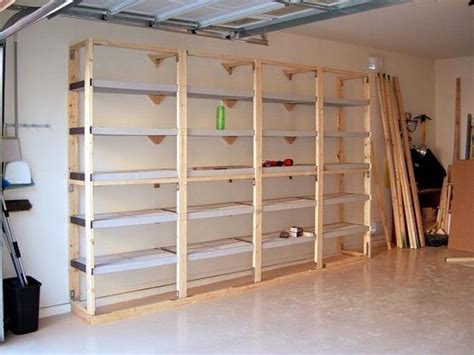 Diy Garage Shelves Plans With Plywood Home Interiors Garage Storage