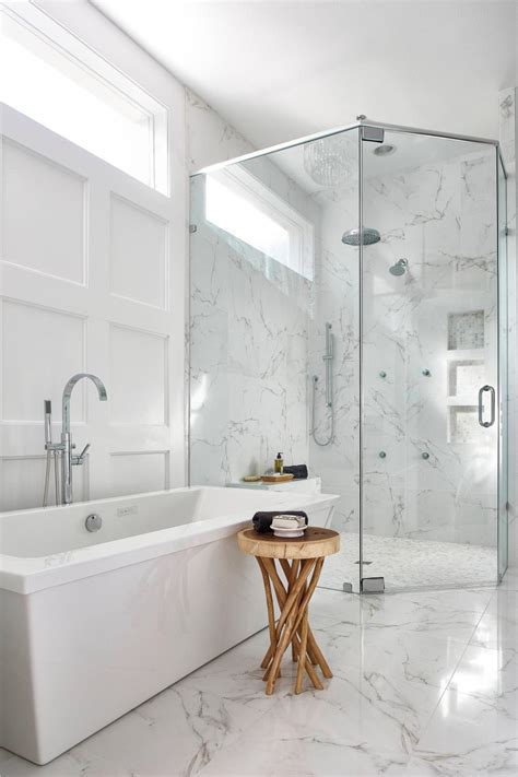 White Marble Shower Cool And Eye Catchy Bathroom Shower Tile Ideas Digsdigs This Shower