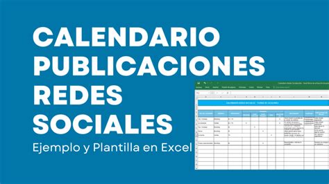 Plantilla Gratis Calendario De Publicaciones En Redes Sociales