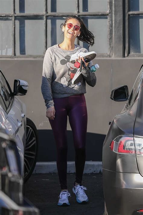 Nina Dobrev In A Purple Leggings Leaves The Gym In West Hollywood 0111