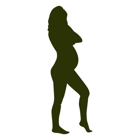 Nudy Pregnant Woman Silhouette Transparent PNG SVG Vector File
