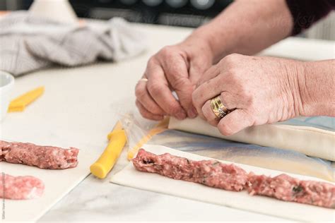 Making Sausage Rolls At Home Del Colaborador De Stocksy Gillian Vann Stocksy