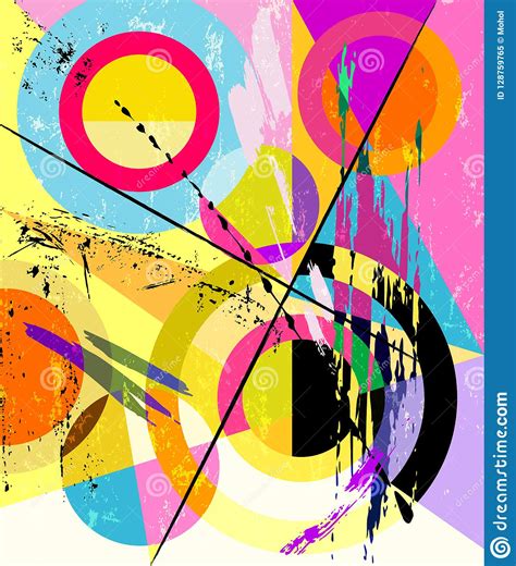 Abstract Geometric Art In The Bauhaus Tradition Stock Vector