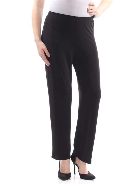 Ny Collection Ny Collection Womens Black Straight Leg Pants Petites