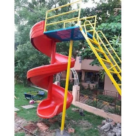 Red Frp Spiral Slide Playground Rs 54000 Piece Playground