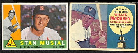 1960 topps baseball #18 _dodgers team checklist_1.0. Lot Detail - Lot Of 39 1960 Topps Baseball Cards w. Musial