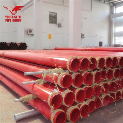 Dn150 6inch Fire Sprinkler Pipe Painted Red Ral3000 Grooved End Steel