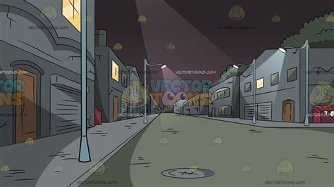 City Background Night Cartoon
