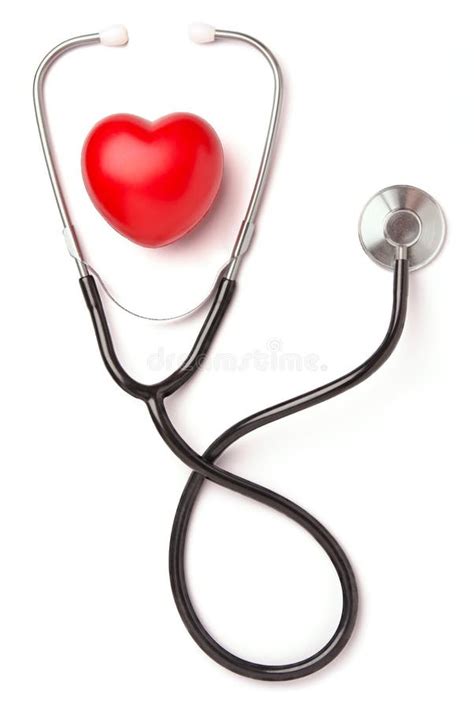Red Heart And Stethoscope Stock Photo Image Of Clinical 33127086