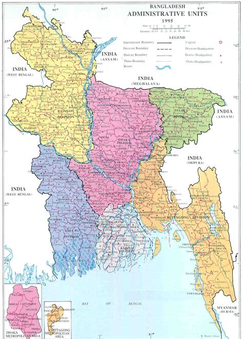 Large Detailed Administrative Map Of Bangladesh Bangladesh Large 31680