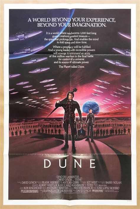 Dune 1984 Vintage Original One Sheet 1sh Us Cinema Poster Etsy