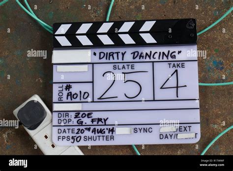 Clapperboard On A Film Set Stock Photo Alamy