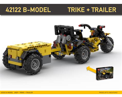 Lego Moc B Model 42122 Lego Trike Trailer By Roelofs Creations