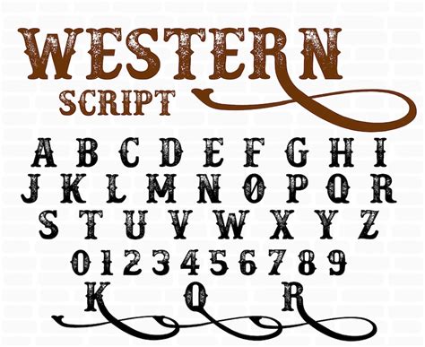 Western Monogram Font Files For Cricut Western Font Svg Etsy
