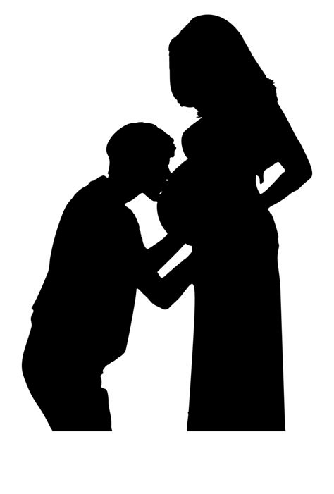 Pregnancy Silhouette Woman Clip Art Cartoon Pregnant Women Vector Material Png Download 671