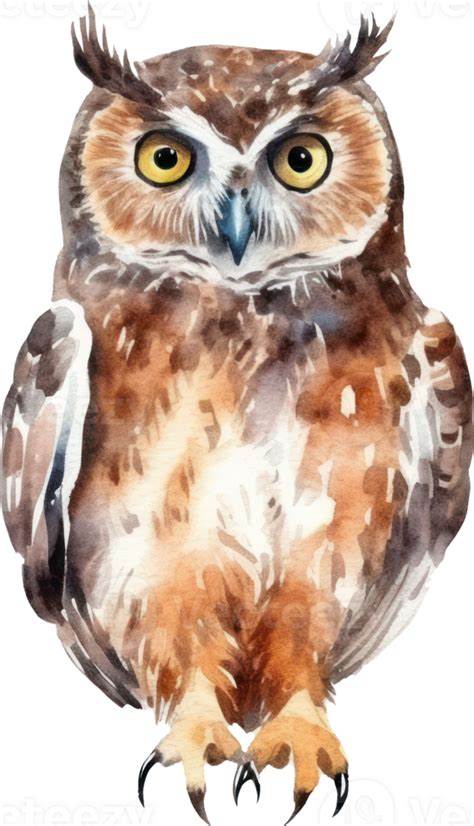 Owl Watercolor Illustration 24046172 Png