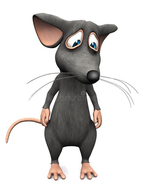 Cartoon Mouse Looking Very Sad Stock Illustration Illustration Of