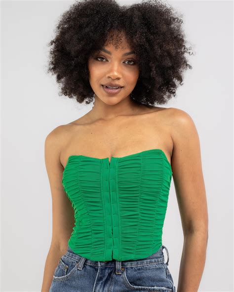 shop ava and ever blair corset top in bright green fast shipping and easy returns city beach