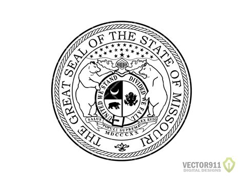 Missouri Mo State Great Seal Logo Digital Vector Ai Svg Png Etsy