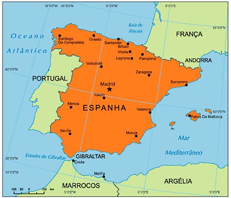 Mapa Da Espanha Fatos Interessantes E Informações Sobre O País