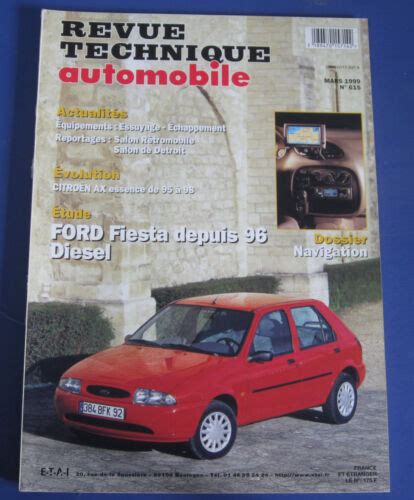 Revue Technique Automobile Rta 615 Ford Fiesta Depuis 96 Diesel Ebay