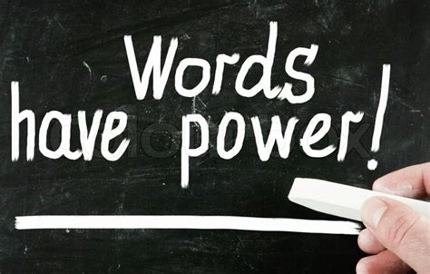 Words Have Power Stock Image Colourbox