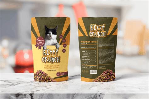 Packaging Template Cats Food Nutrition Ui Creative
